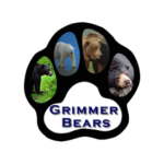 grimmer logo - bear paw print with bear photos