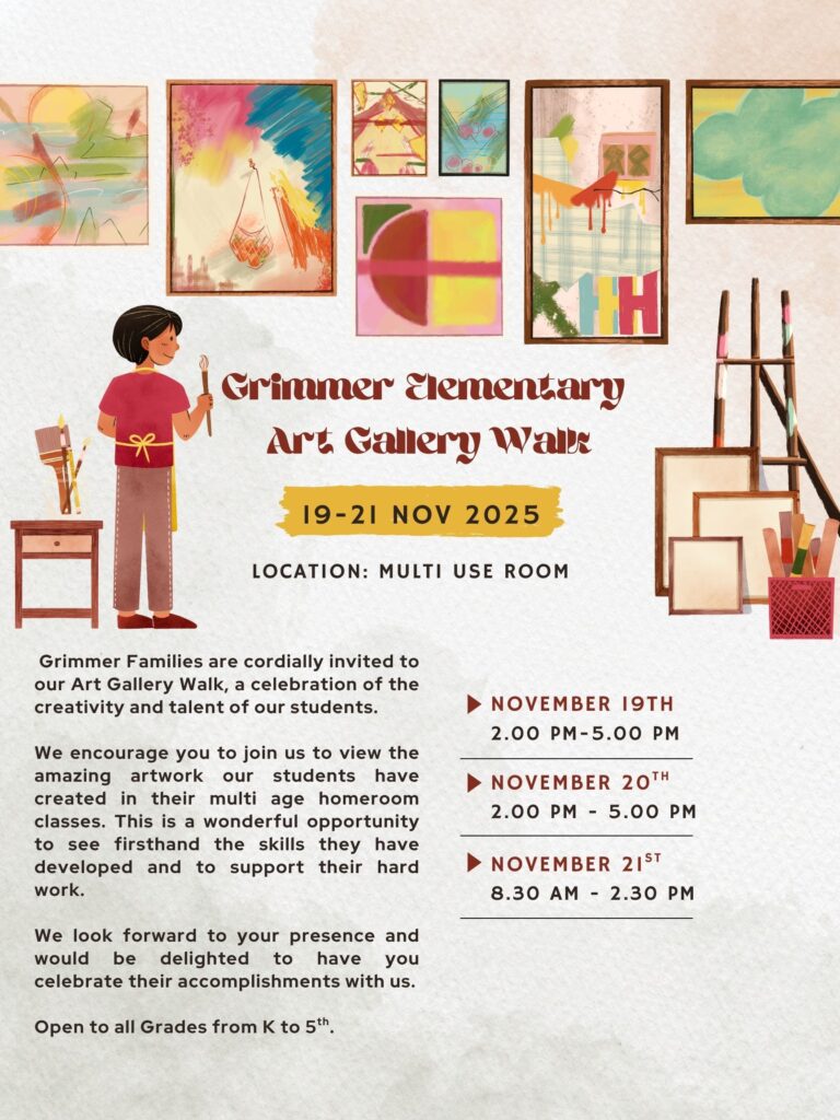 Grimmer Elementary Art Gallery Walk