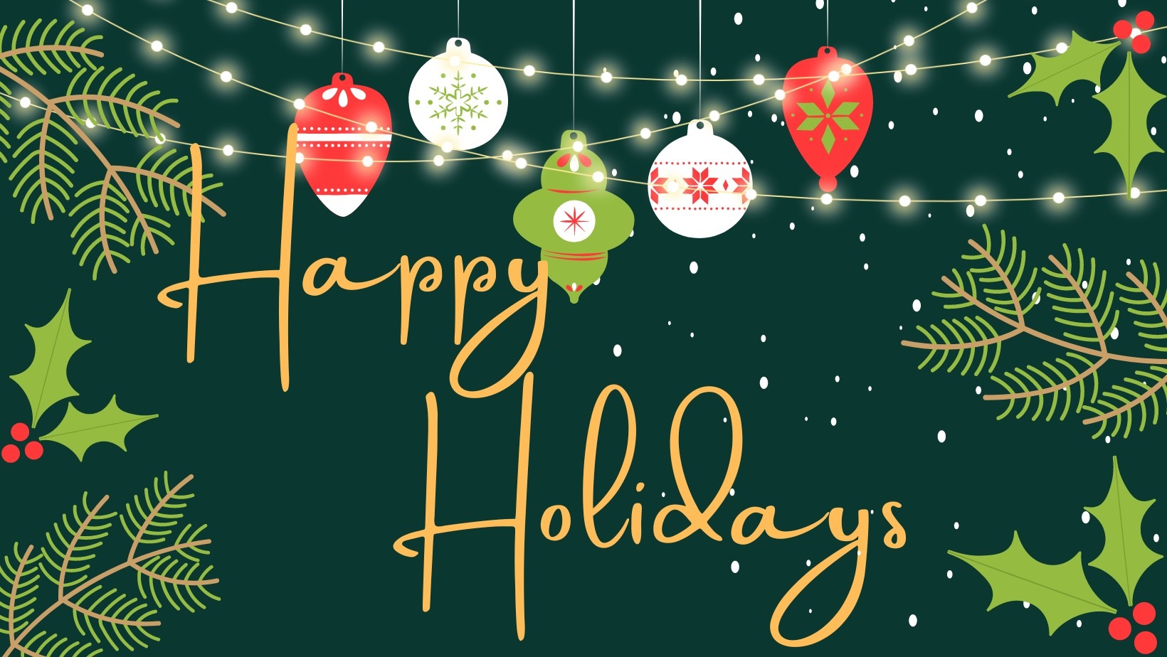 Green Red Yellow Simple Festive Illustration Christmas Quote Facebook Cover
