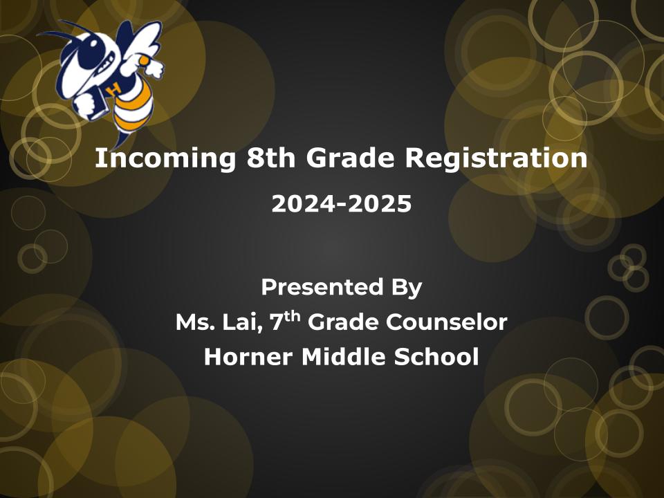 COVER of Rising 8th Grade Registration