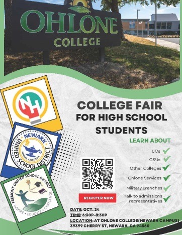 Come join us for the next College Fair For High School Students