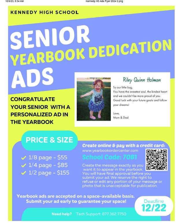 Senior Yearbook Dedication Ads