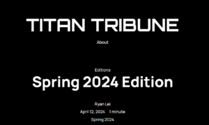 Titan Tribune Home Page Image