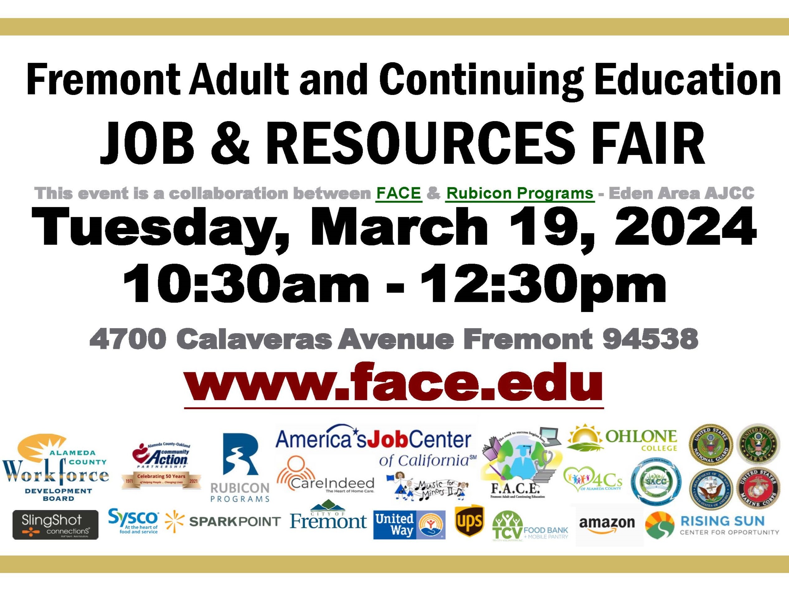 Fremont Adult and Continuing Education Job & Resource Fair