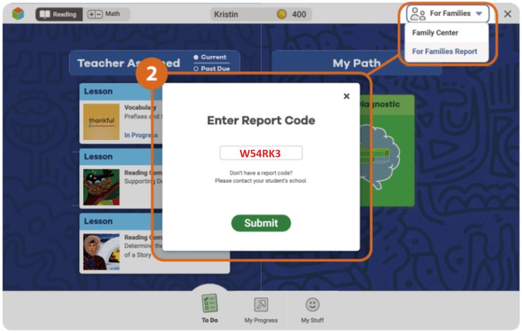 For Families Report Code W54RK3